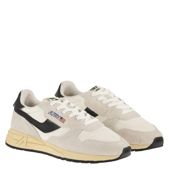 26SS 오트리 릴윈드 로우 나일론 스웨이드 스니커즈 WWLM WHITE BLACK - AUTRY