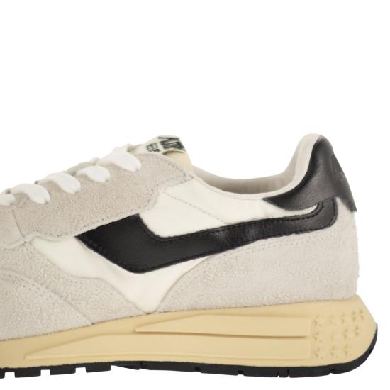 26SS 오트리 릴윈드 로우 나일론 스웨이드 스니커즈 WWLM WHITE BLACK - AUTRY