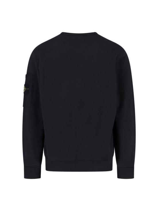 26SS 스톤 아일랜드 코튼 플리스 크루넥 스웨트셔츠 L1S156100019S0410 V0029 Black - STONE ISLAND