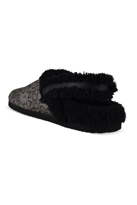  돌체앤가바나 로퍼 베이지 브라운 캔버스 뮬 - DOLCE & GABBANA