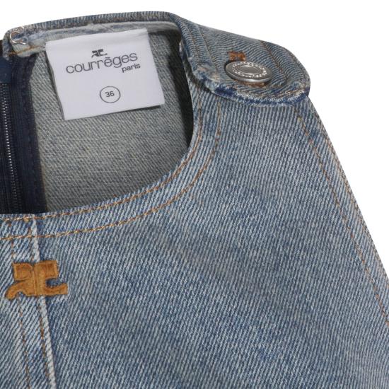 26SS 쿠레쥬 데님 원피스 126DRO791DE00587055 Grey - COURREGES