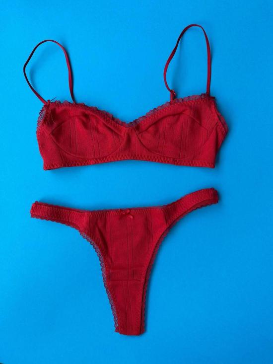  쿠쿠 인티메이트 브라 쿠쿠 인티메이츠 발코넷  레드 - COU COU INTIMATES