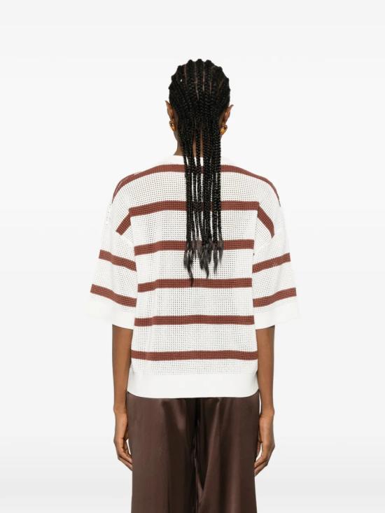 26SS 브루넬로 쿠치넬리 스웨터 M19225710CDT72 White - BRUNELLO CUCINELLI