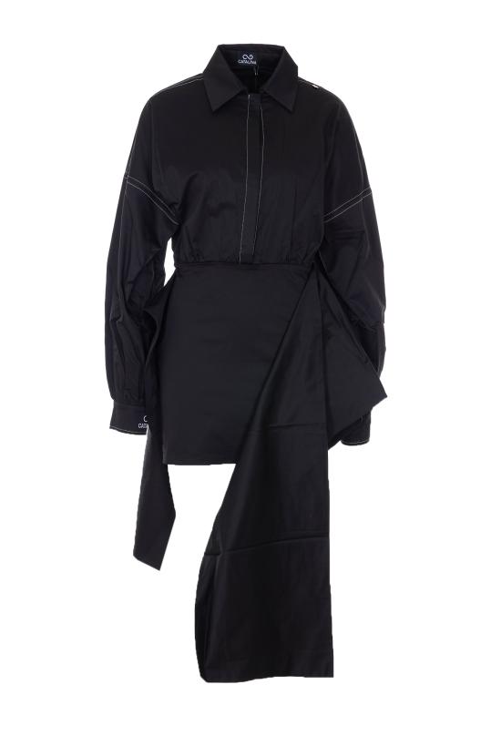 26SS CATALINA 미디 원피스 S26CAT7450 NERO Black