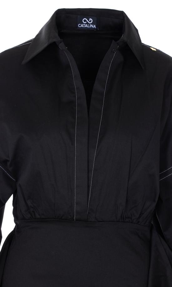 26SS CATALINA 미디 원피스 S26CAT7450 NERO Black - OTHER BRANDS