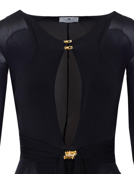 26SS 엘리자베타프랜치 바디수트 티셔츠 BO02462E2 110 Black - ELISABETTA FRANCHI