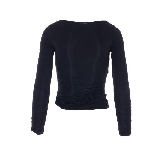 26SS 엘리자베타프랜치 긴팔 티셔츠 MD02962E2 110 Black - ELISABETTA FRANCHI