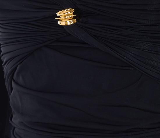 26SS 엘리자베타프랜치 긴팔 티셔츠 MD02962E2 110 Black - ELISABETTA FRANCHI