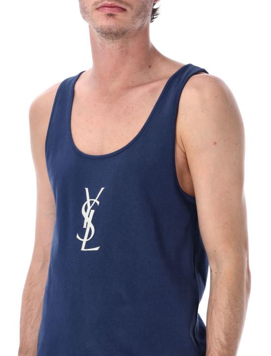 26SS 생로랑 민소매 티셔츠 858319Y38AK 4069 BLUE COBALTO - SAINT LAURENT