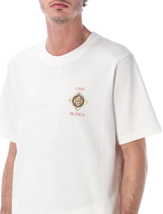 26SS 카사블랑카 반팔 티셔츠 MSS26JTS00102 Bianco - CASABLANCA