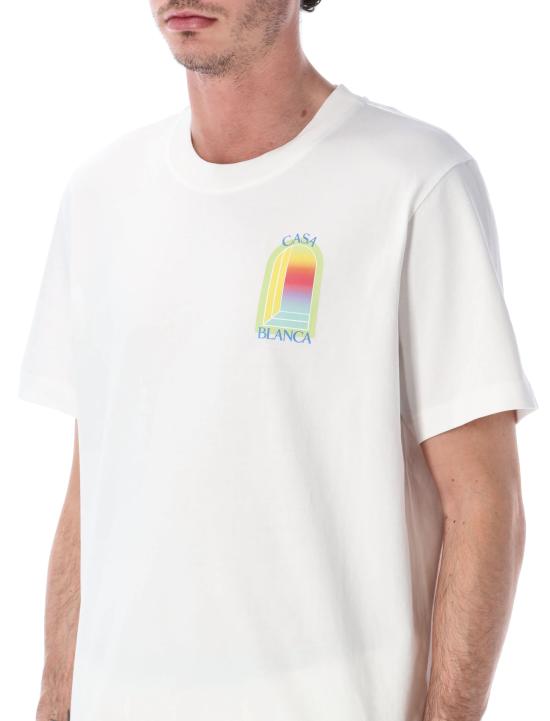 26SS 카사블랑카 반팔 티셔츠 MSP26JTS00113 Bianco - CASABLANCA