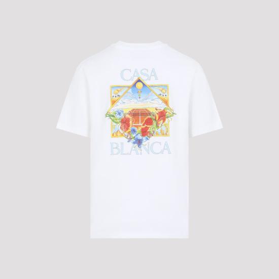 26SS 카사블랑카 반팔 티셔츠 MSS26JTS00113 Bianco - CASABLANCA