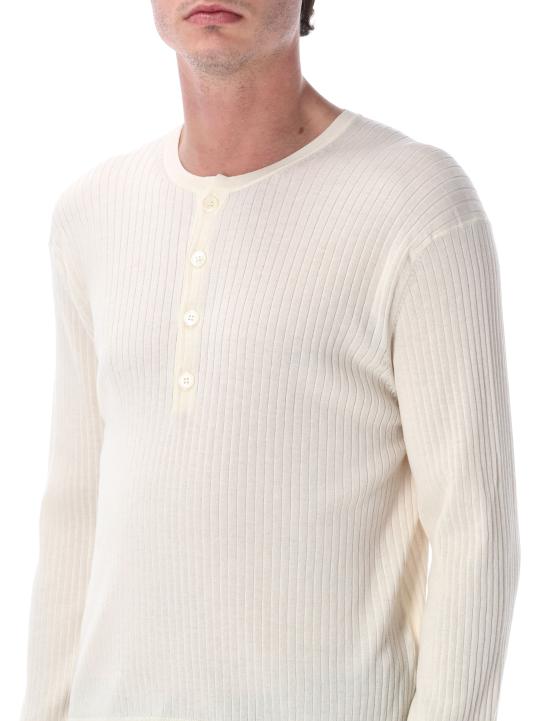 26SS 아워레가시 파인 헨리 코튼 티셔츠 M2263FI IVORY Bianco - OUR LEGACY