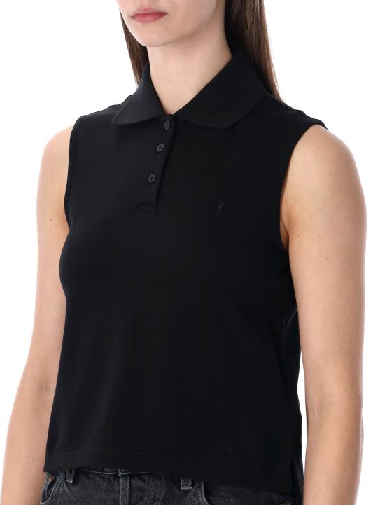 26SS 생로랑 폴로 티셔츠 862601Y37ZE 1000 Nero - SAINT LAURENT