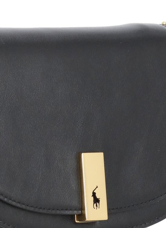 26SS 랄프 로렌 폴로 ID 레더 새들백 랄프 로렌 428891391 001 Black - RALPH LAUREN