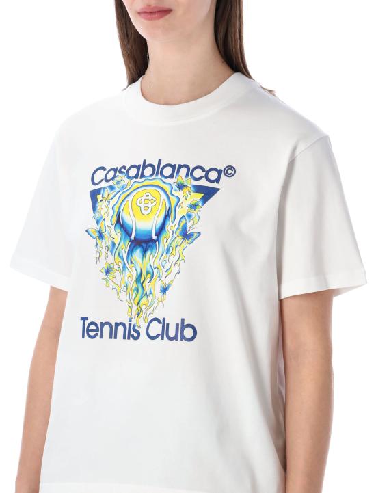 26SS 카사블랑카 반팔 티셔츠 WSP26JTS046 02 Bianco - CASABLANCA
