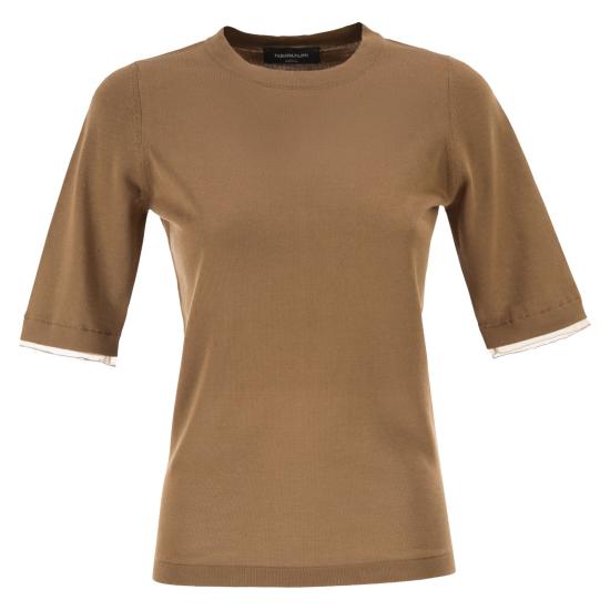 26SS 파비아나 필리피 폴로 티셔츠 MAD276F042 BROWN