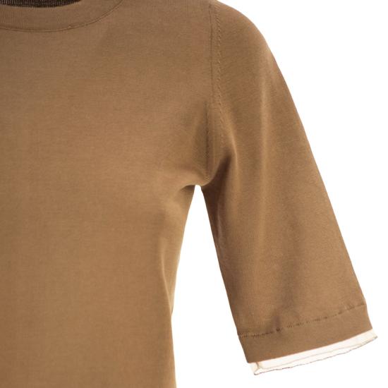 26SS 파비아나 필리피 폴로 티셔츠 MAD276F042 BROWN - FABIANA FILIPPI