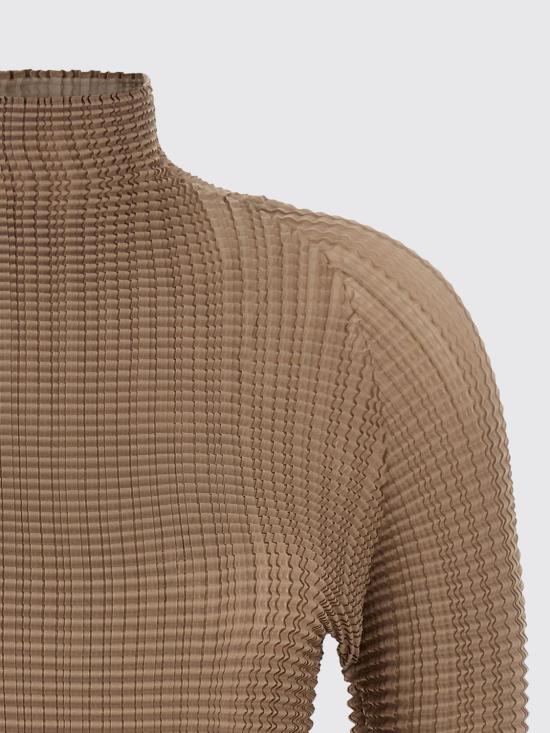 26SS 이세이 미야케 터틀넥 IM66FJ676 10 Beige - ISSEY MIYAKE