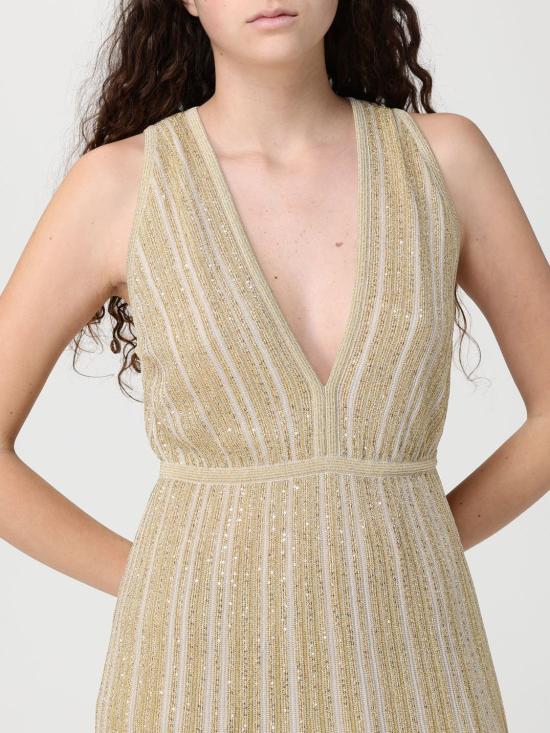 26SS 미소니 롱 원피스 DS26SG0IBK01GH S01KN Gold - MISSONI