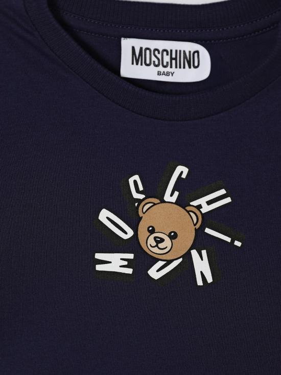 26SS [키즈] 모스키노 티셔츠 MXM047LAA02 40016 Navy - MOSCHINO