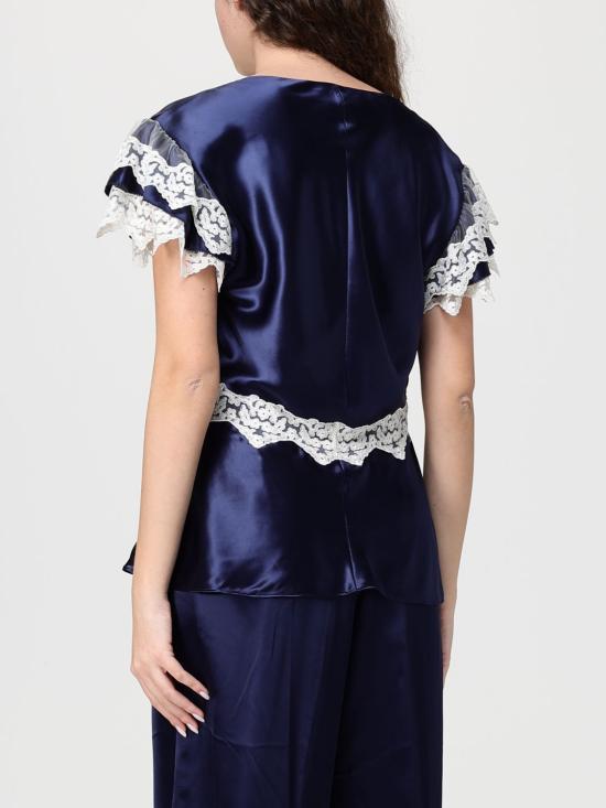 26SS 알베르타 페레티 블라우스 02211627 1290 Blue - ALBERTA FERRETTI