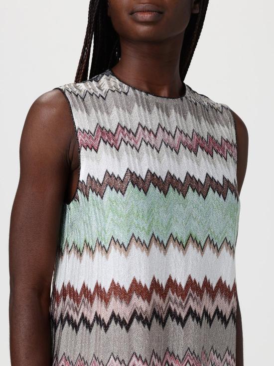 26SS 미소니 민소매 티셔츠 DS26SK0KBR014W SM9Y3 Multicolor - MISSONI