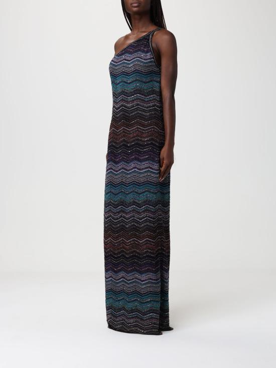 26SS 미소니 롱 원피스 DS26SG1GBK01H9 SM9ZT Blue - MISSONI