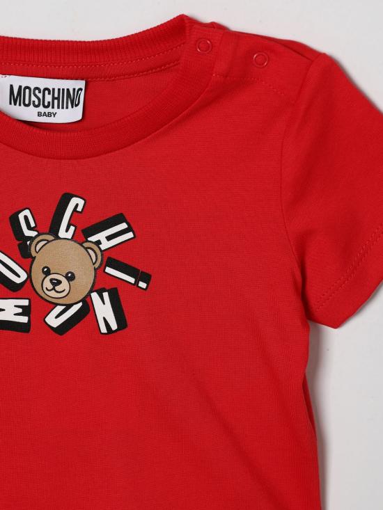 26SS [키즈] 모스키노 티셔츠 MXM047LAA02 50109 Red - MOSCHINO