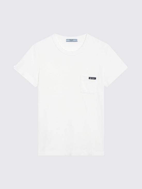 26SS 프라다 반팔 티셔츠 3573BOOO18ZE F0009 White