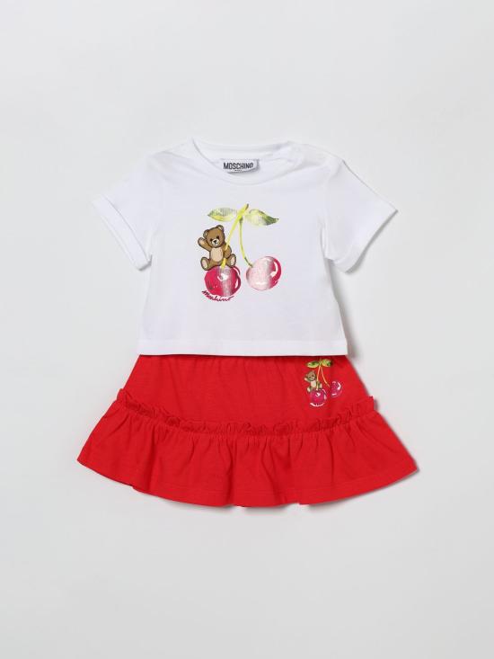 26SS [키즈] 모스키노 오버롤 MDG01TLAA02 82298 White