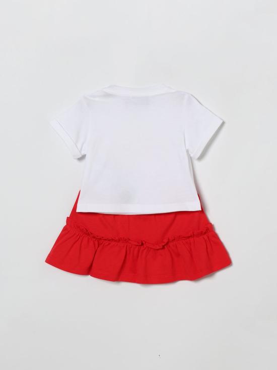 26SS [키즈] 모스키노 오버롤 MDG01TLAA02 82298 White - MOSCHINO