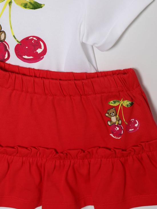 26SS [키즈] 모스키노 오버롤 MDG01TLAA02 82298 White - MOSCHINO