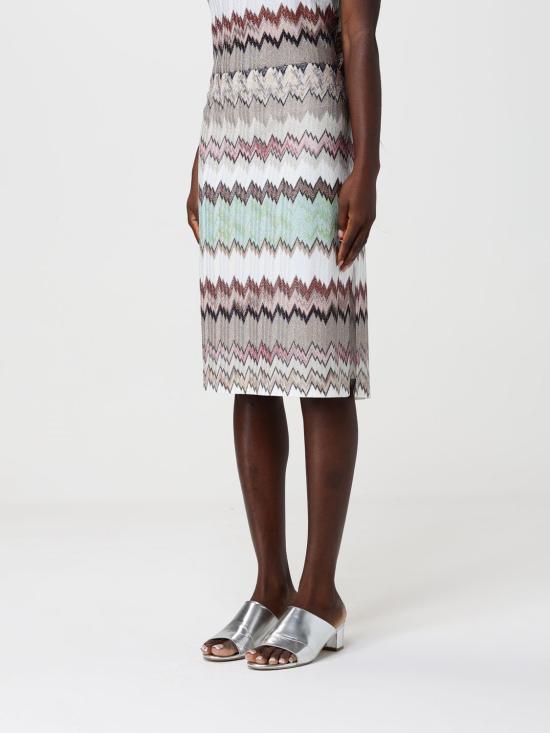 26SS 미소니 미디 스커트 DS26SH0VBR014W SM9Y3 Multicolor - MISSONI
