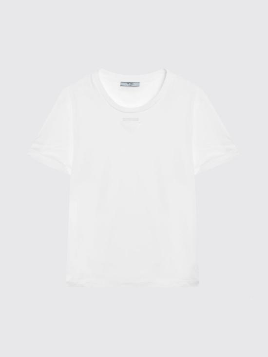 26SS 프라다 반팔 티셔츠 3569BOOO18QZ F0009 White