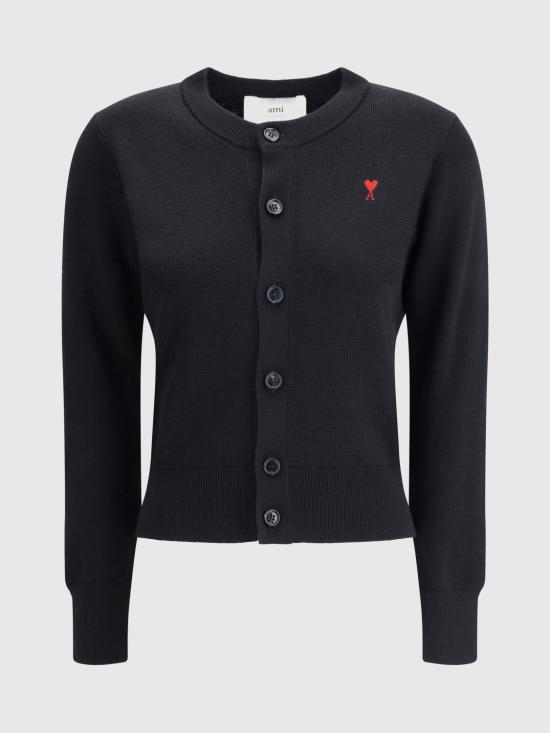 26SS 아미 크루넥 울 가디건 FKC361001 009 Black - AMI