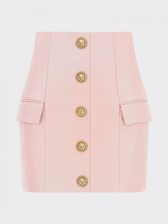 26SS 발망 숏 스커트 GF1LBB29LE04 4HR Pink - BALMAIN