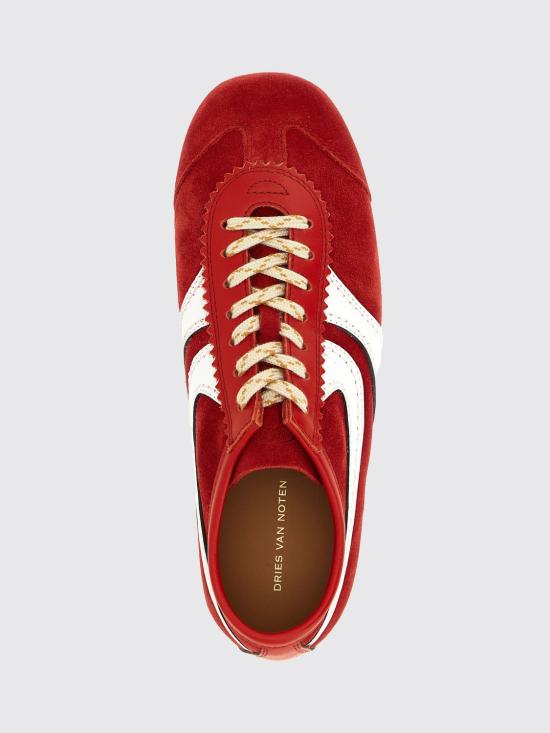 26SS 드리스 반 노튼 스웨이드 스니커즈 2610117220126 352 Red - DRIES VAN NOTEN