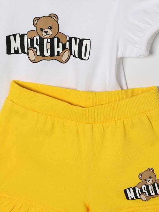 26SS [키즈] 모스키노 오버롤 MBG01OLBA00 82673 White - MOSCHINO