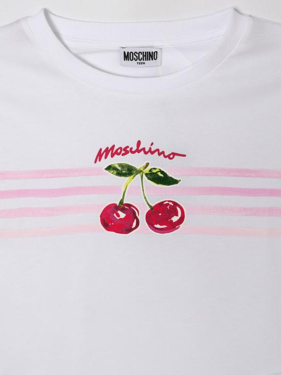 26SS [키즈] 모스키노 티셔츠 HDM06YLAA02 10101 White - MOSCHINO