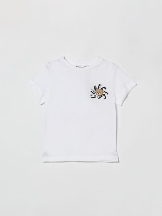 26SS [키즈] 모스키노 티셔츠 HUM05OLAA03 10101 White