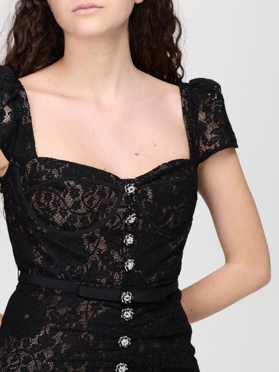 26SS 셀프 포트레이트 롱 원피스 RS26173MAB Black - SELF PORTRAIT