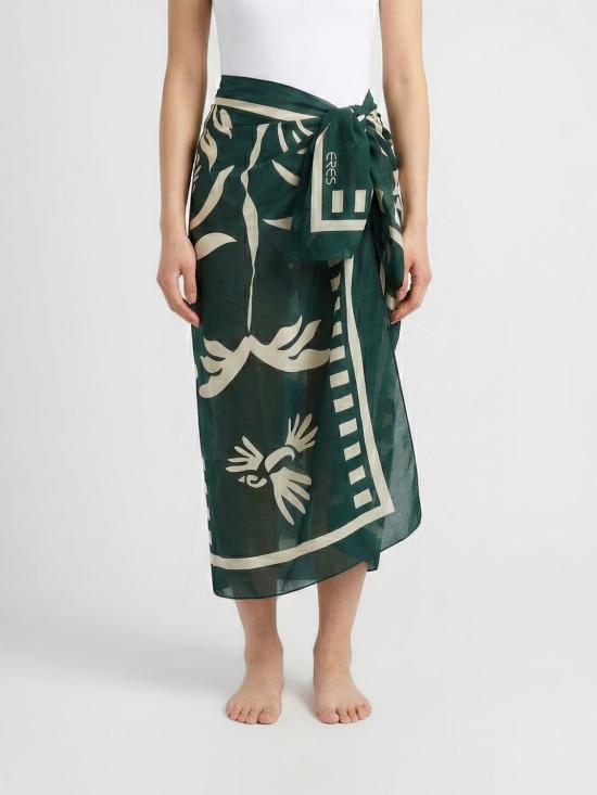 26SS 에레스 롱 스커트 082603 SCARABEEPANAMA Forest Green