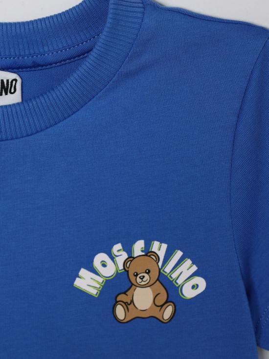 26SS [키즈] 모스키노 티셔츠 HWM058LAA01 40630 Gnawed Blue - MOSCHINO