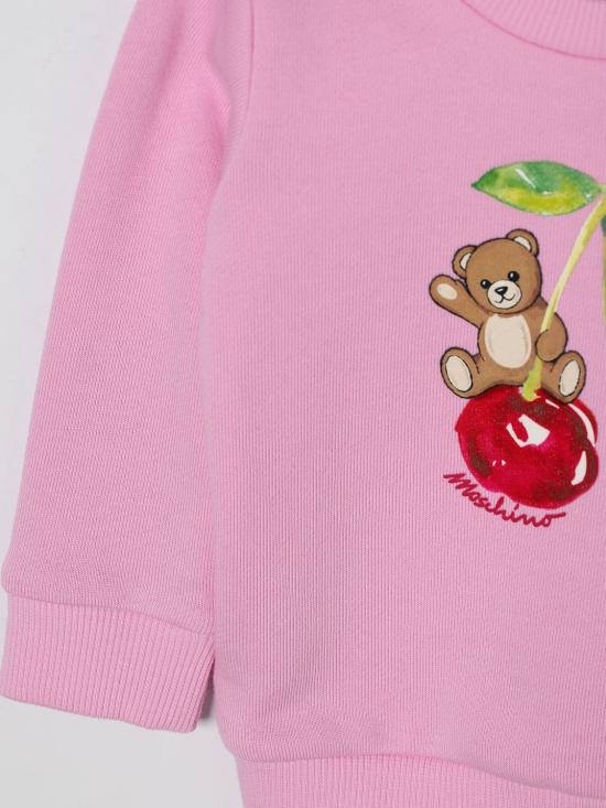 26SS [키즈] 모스키노 풀오버 MGF02KLCA52 51473 Pink - MOSCHINO