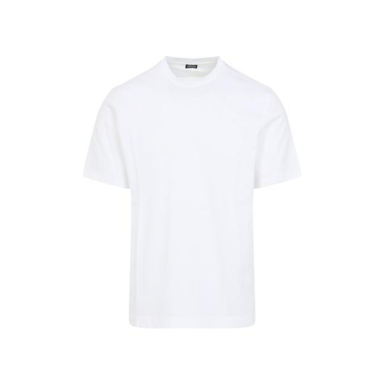 26SS 에르메네질도제냐 반팔 티셔츠 UH335A3 H771 White
