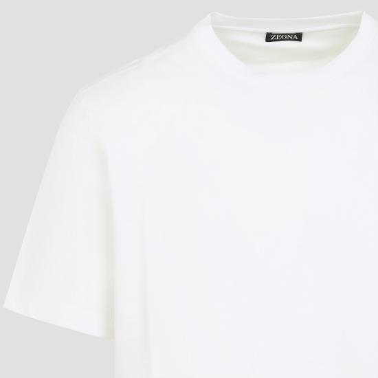 26SS 에르메네질도제냐 반팔 티셔츠 UH335A3 H771 White - ERMENEGILDO ZEGNA