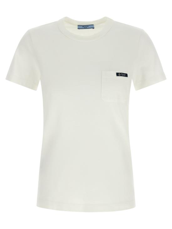 26SS 프라다 반팔 티셔츠 3573BSOOO18ZEF0009 White