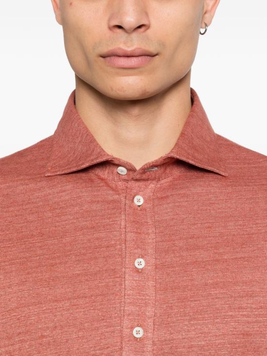 26SS 브루넬로 쿠치넬리 저지 폴로 셔츠 MR8273915 C694 Red - BRUNELLO CUCINELLI