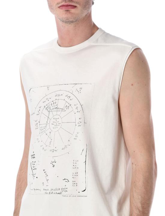 26SS 릭 오웬스 폴로 티셔츠 RR01F2132JAEP13 1109 MILK BLACK PRINT - RICK OWENS